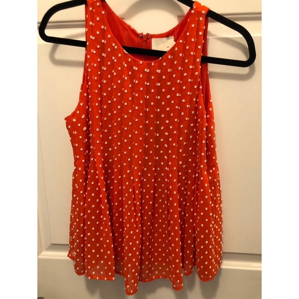 Greylin Sleeveless lined Orange Blouse XS New Tags